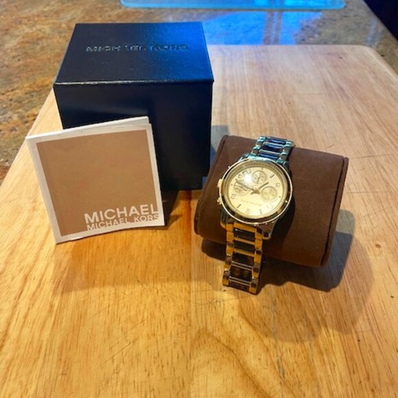Michael Kors Tortoise Shell Watch - Picture 1 of 4